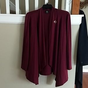 Sweater wrap size 2X burgundy color